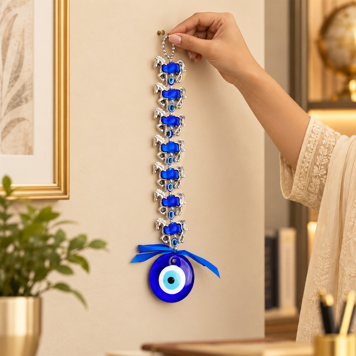 Evil Eye Seven Horse Hanging (5) evil eye seven horse hanging