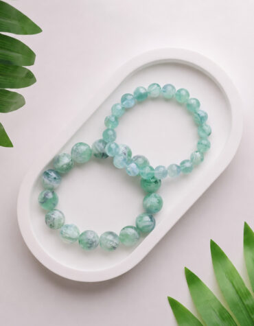 feather fluorite bracelet