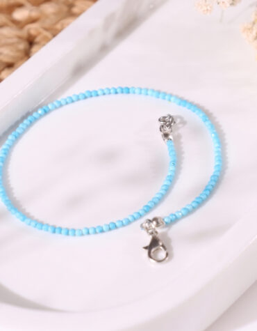 firoza faceted anklet 2 mm