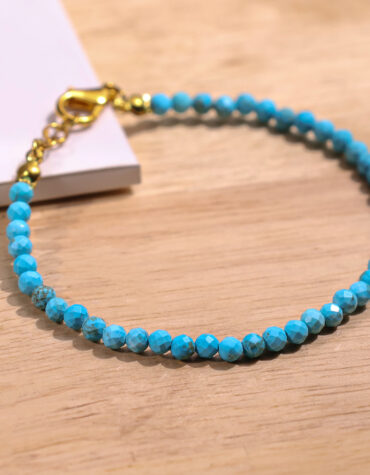 firoza faceted chain bracelet 4mm