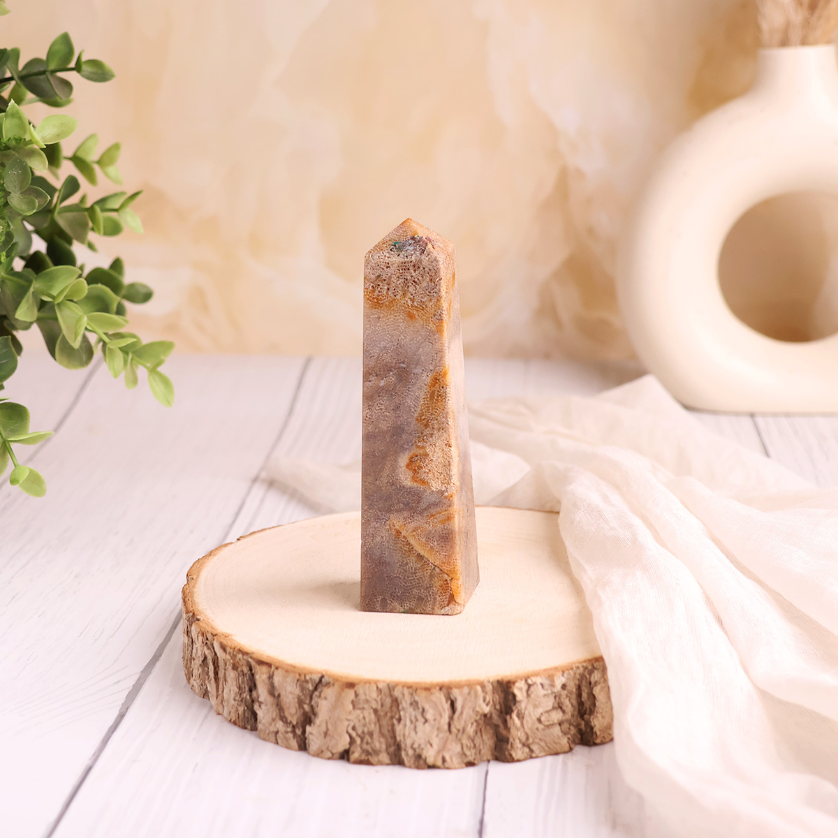 Fossil Jasper Tower-Shubhanjali Store (2) fossil jasper tower