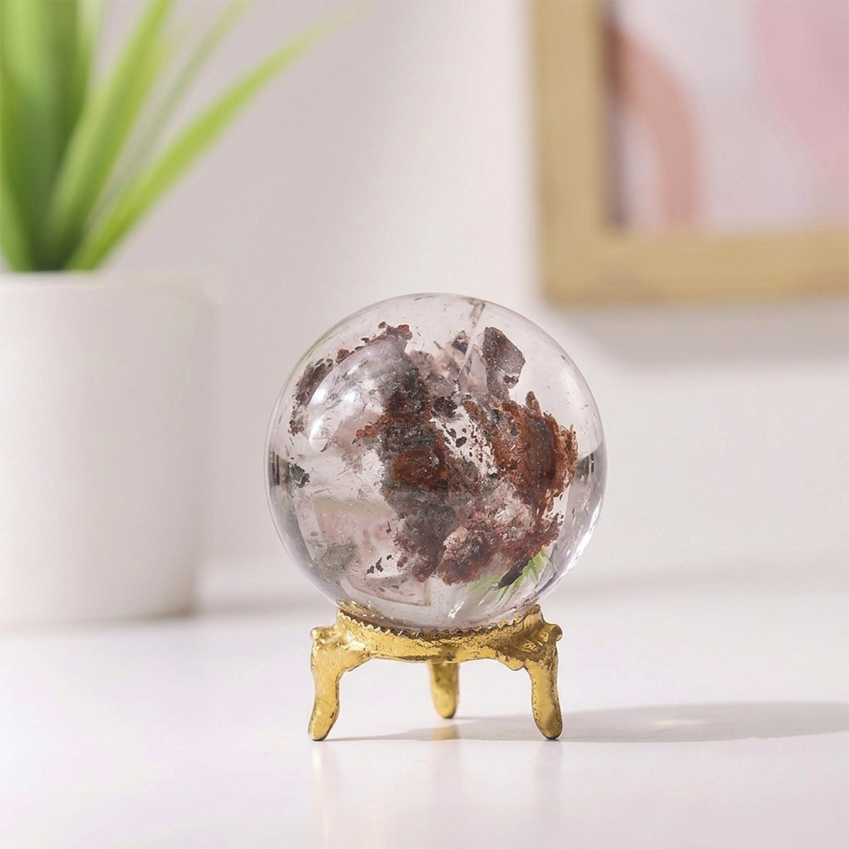 Garden Quartz Sphere (2) garden quartz sphere