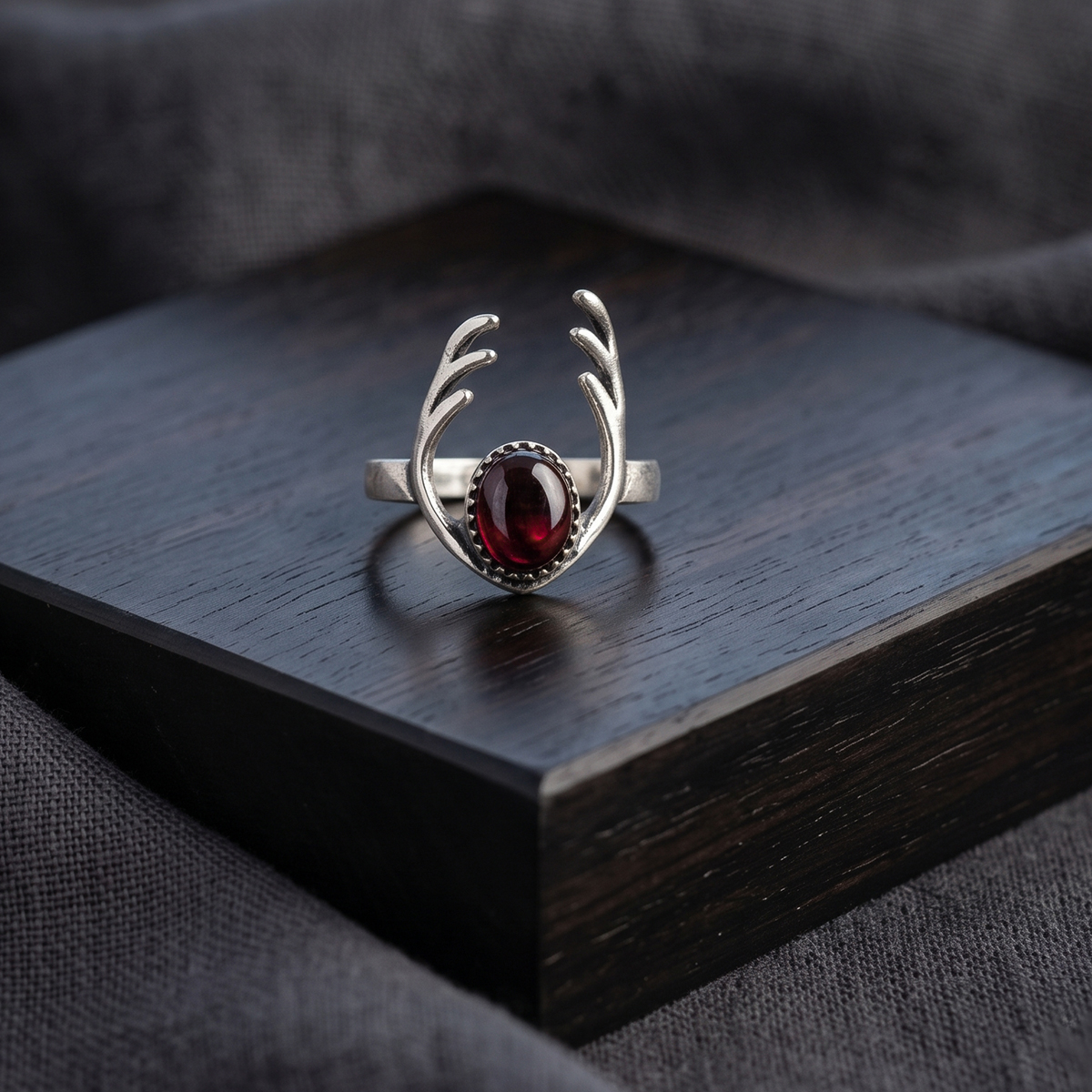 Garnet Dear Antlers Ring-Shubhanjali Store (1) dear antlers ring