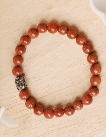 gold stone buddha bracelet 8 mm