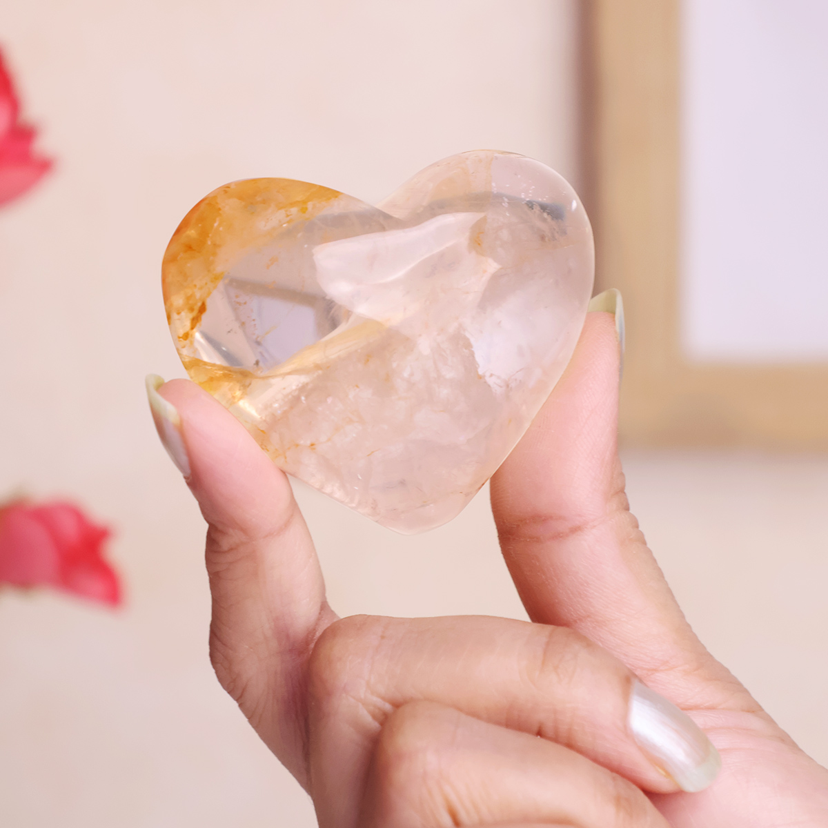 Golden Healer Quartz Heart-Shubhanjali Store (2) golden healer quartz heart