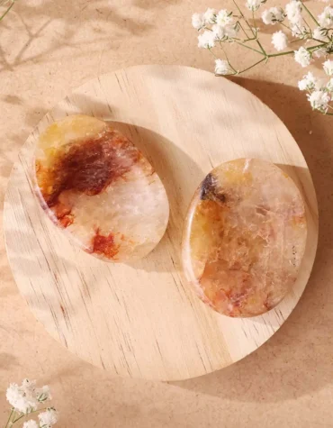 golden quartz worry stone