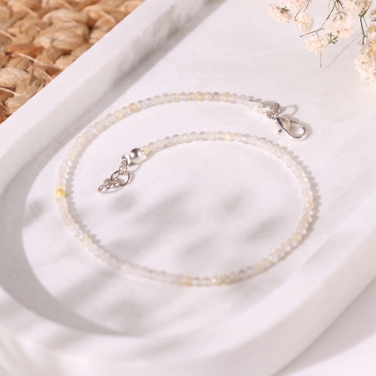 Golden Rutile Faceted Anklet 2 mm-Shubhanjali Store (2) golden rutile faceted anklet 2 mm