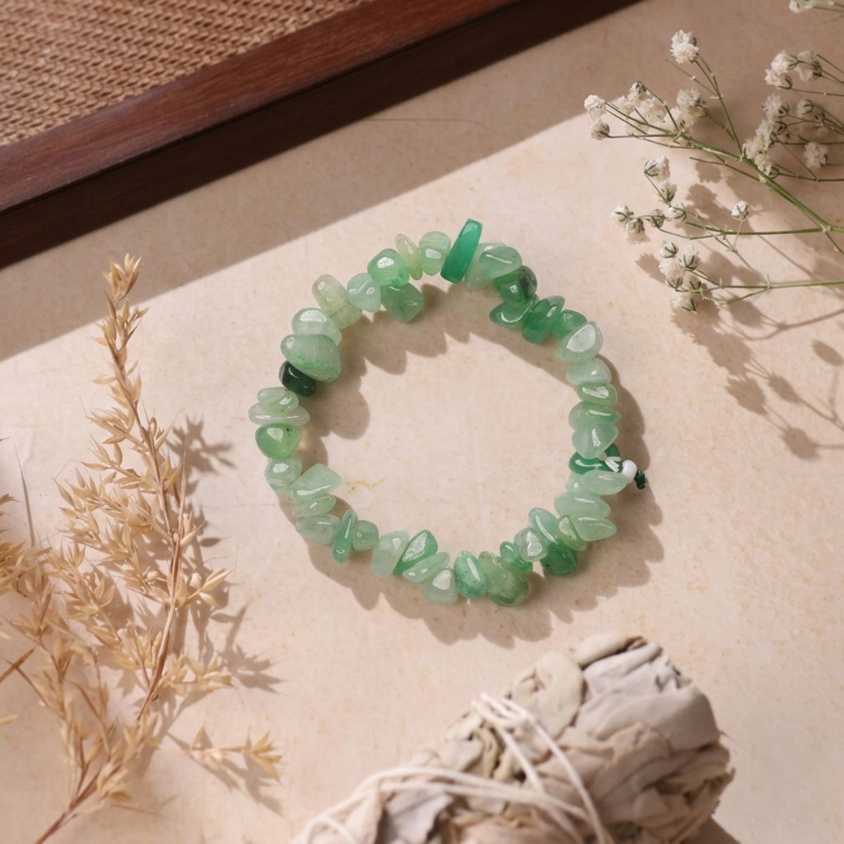 Green Aventurine Chips BraceletShubhanjali Store (3) green aventurine chips bracelet