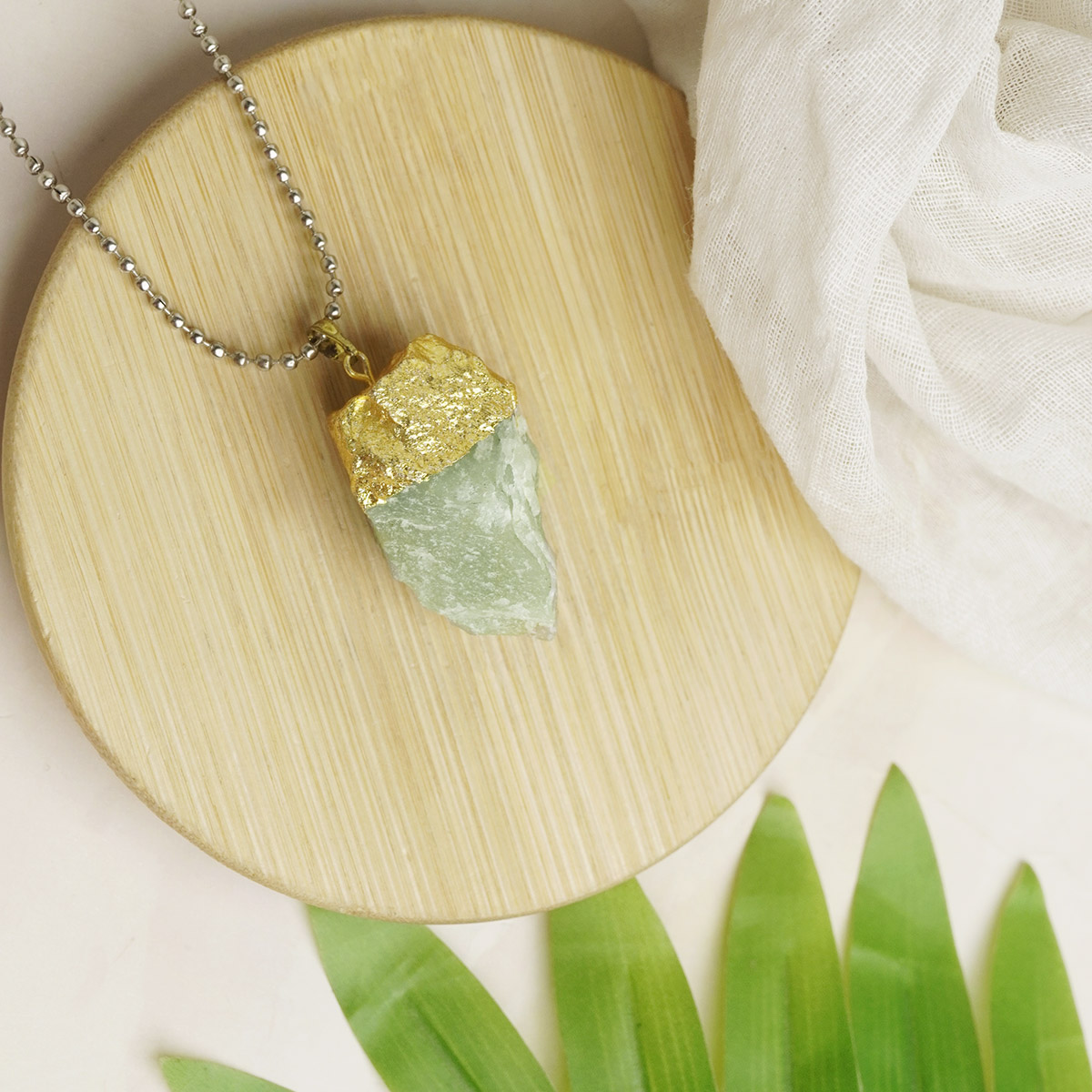 Green Aventurine Raw Pendant-Shubhanjali Store (3) green aventurine raw pendant