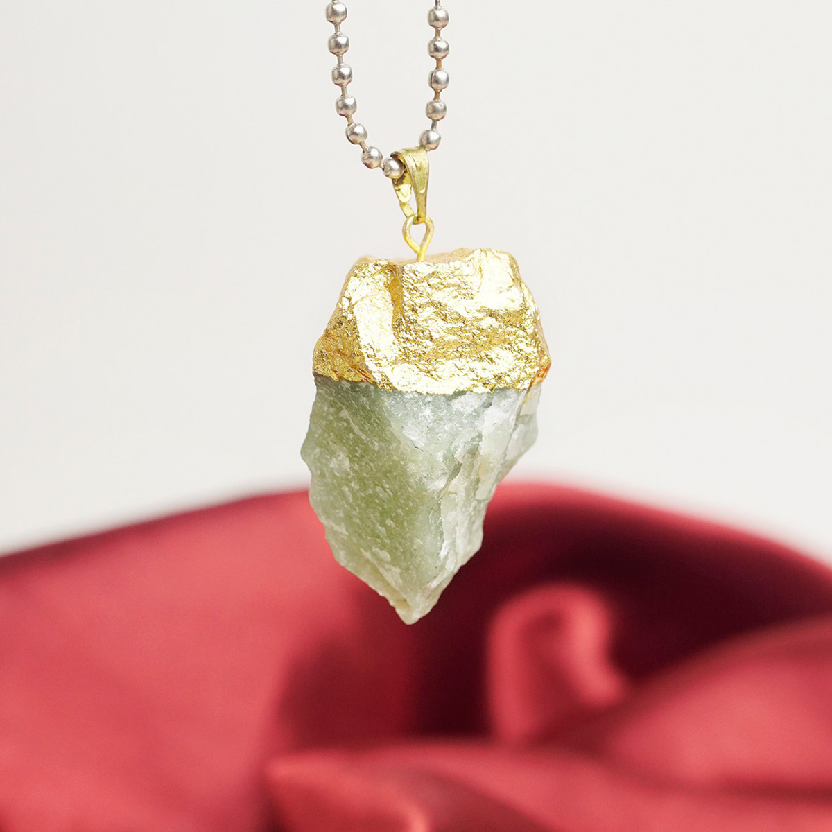 Green Aventurine Raw Pendant-Shubhanjali Store (4) green aventurine raw pendant