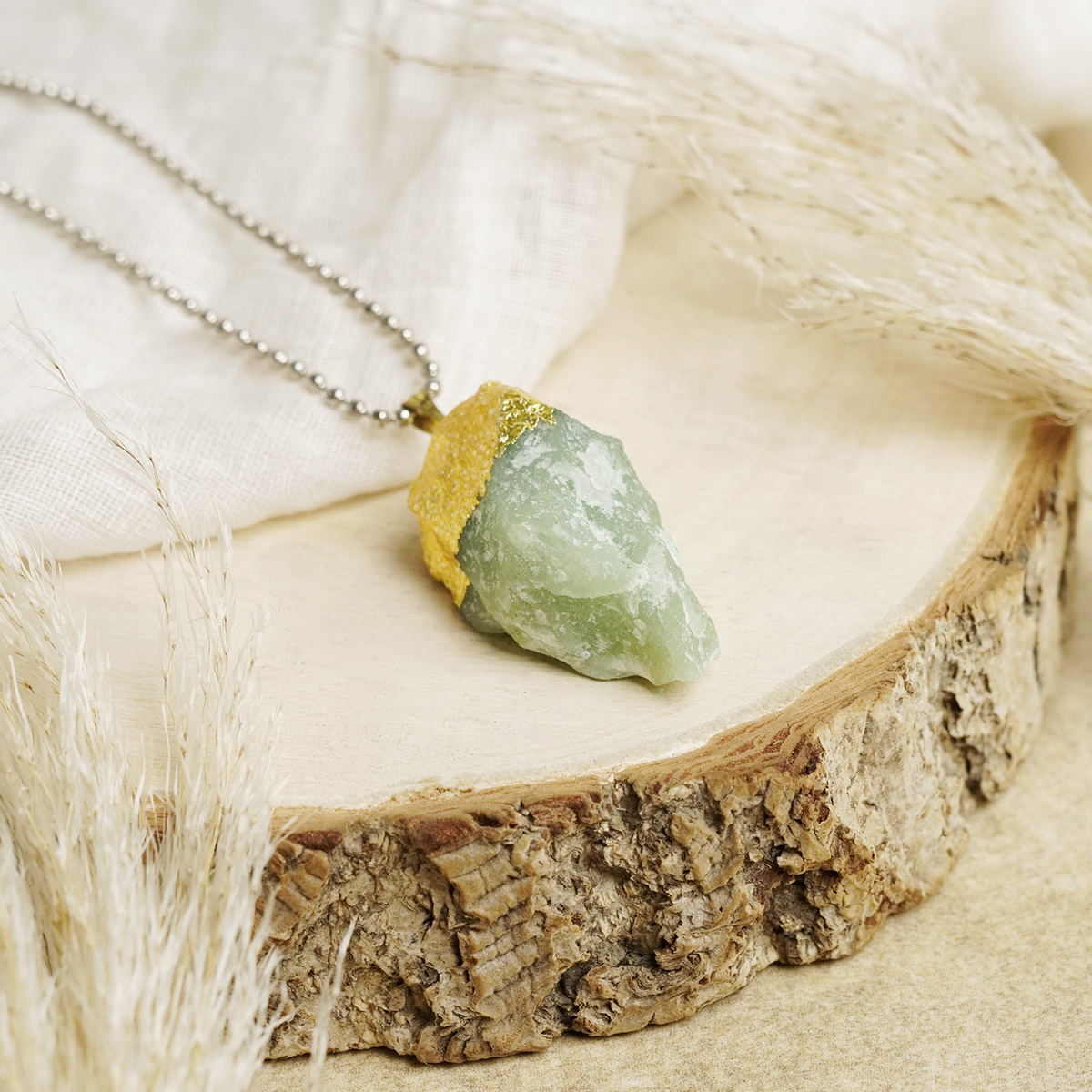 Green Aventurine Raw Pendant-Shubhanjali Store (6) green aventurine raw pendant