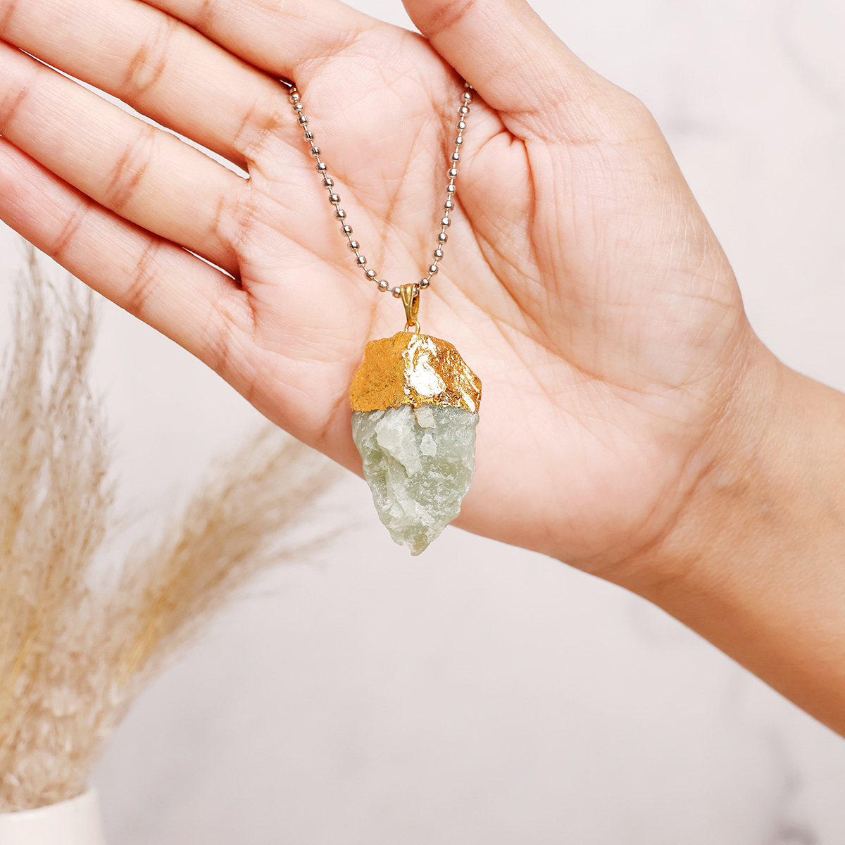 Green Aventurine Raw Pendant-Shubhanjali Store (7) green aventurine raw pendant