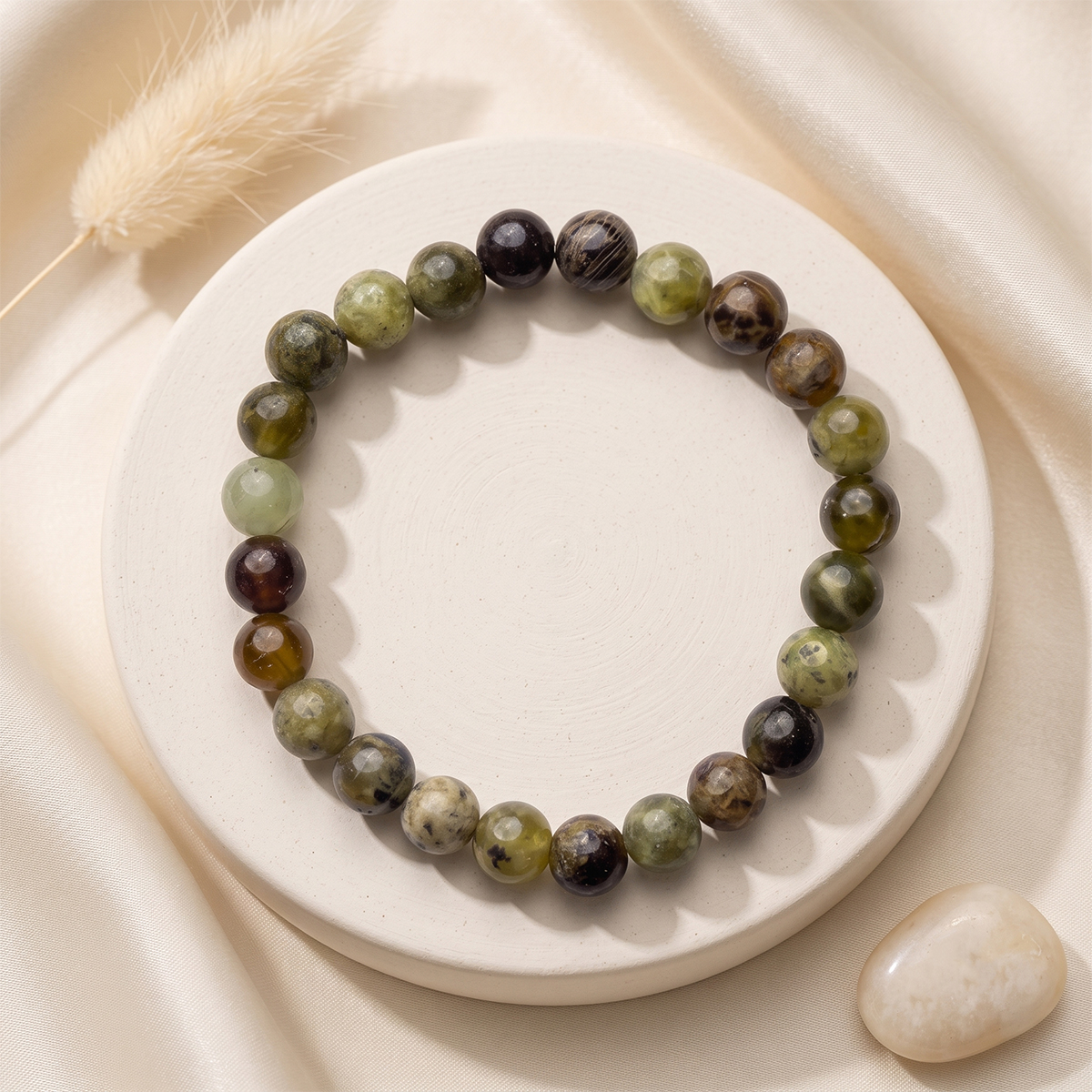 Green Garnet Bracelet 8mm-Shubhanjali Store (5) green garnet bracelet 8mm