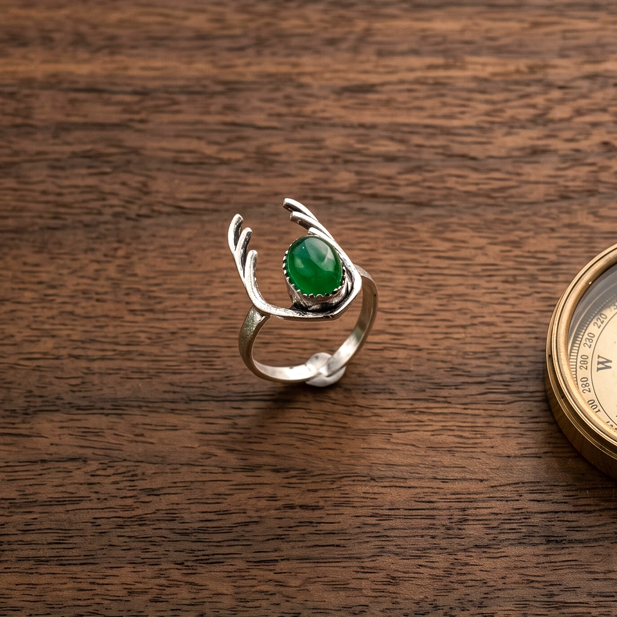 Green Onyx Dear Antlers Ring-Shubhanjali Store (1) dear antlers ring