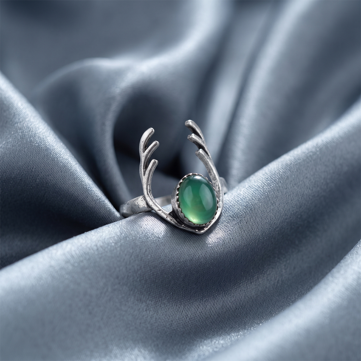 Green Onyx Dear Antlers Ring-Shubhanjali Store (4) dear antlers ring