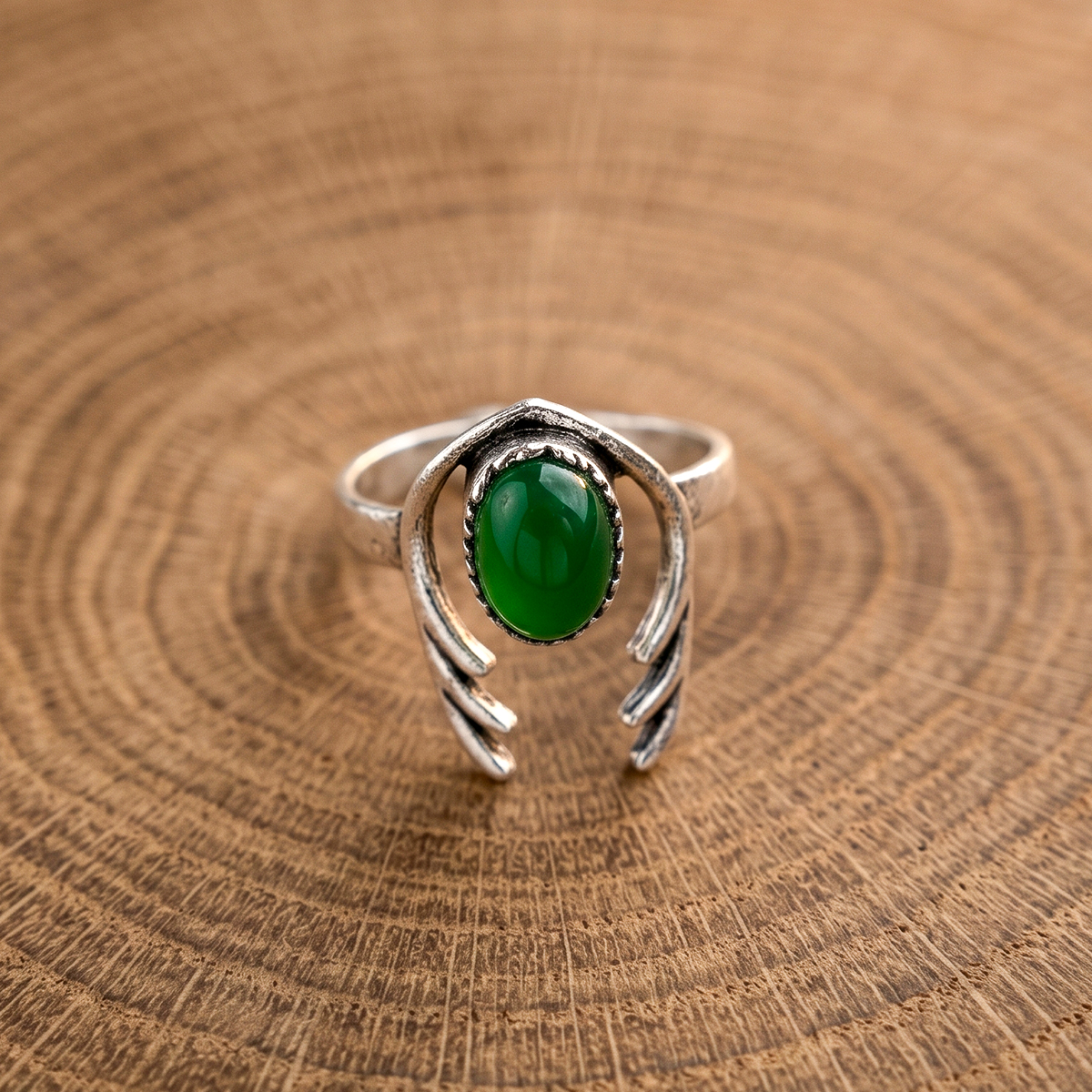 Green Onyx Dear Antlers Ring-Shubhanjali Store (5) dear antlers ring