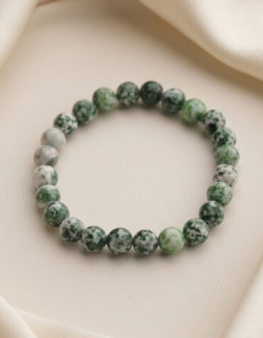 green spot japser bracelet 8 mm