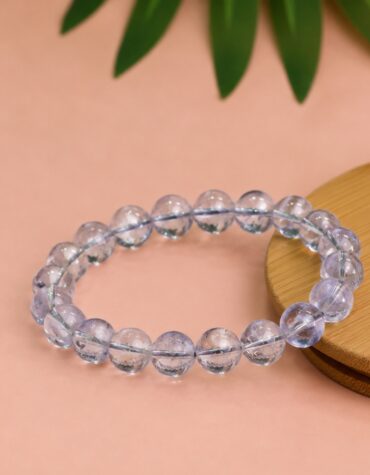 herkimer round beads bracelet