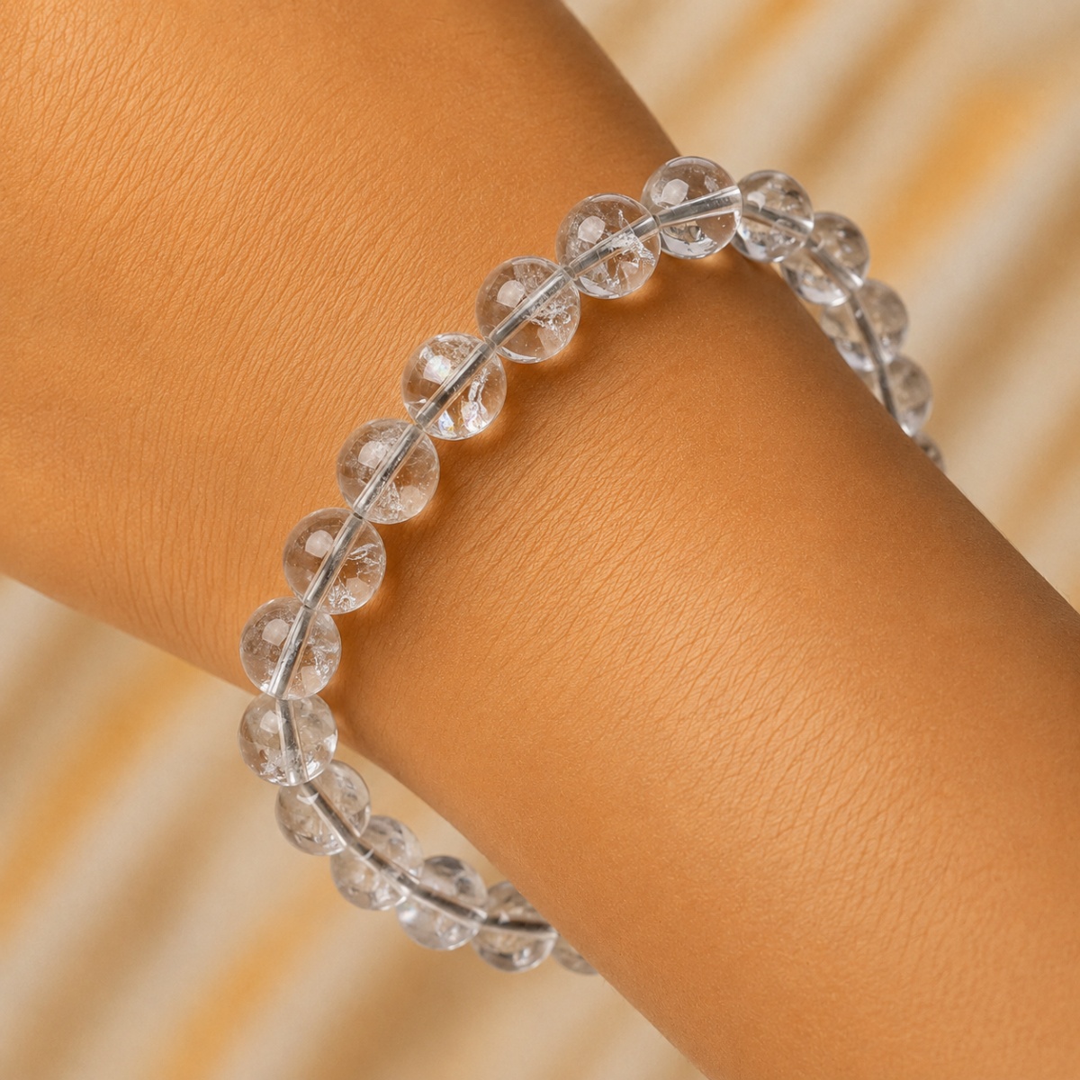 Herkimer Round Beads Bracelet-Shubhanjali Store (2) herkimer round beads bracelet