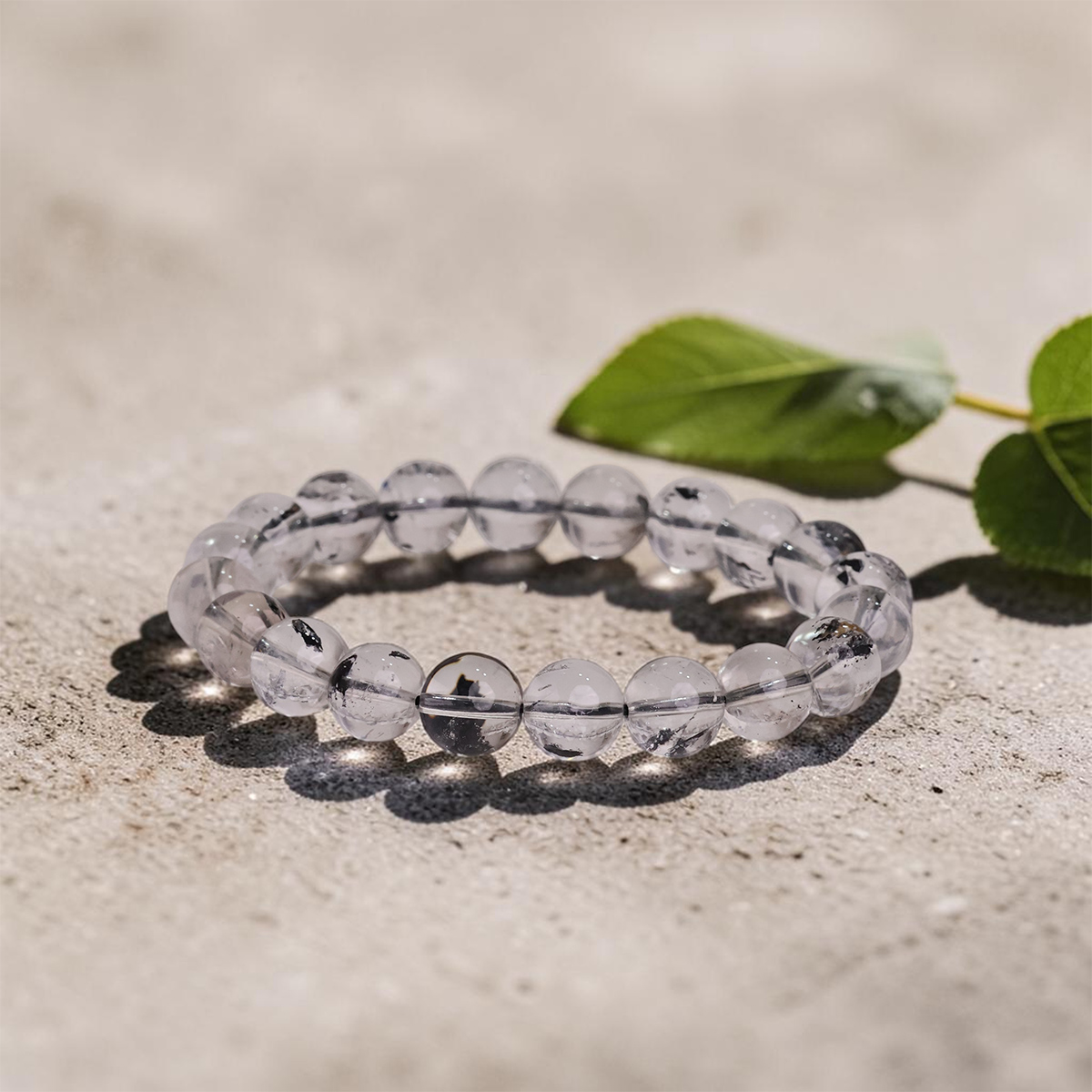Herkimer Round Beads Bracelet-Shubhanjali Store (3) herkimer round beads bracelet