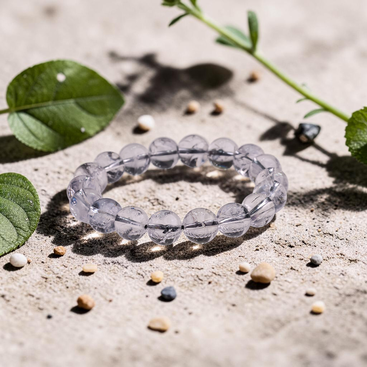 Herkimer Round Beads Bracelet-Shubhanjali Store (4) herkimer round beads bracelet