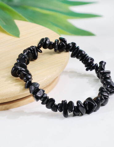 black tourmaline chips bracelet