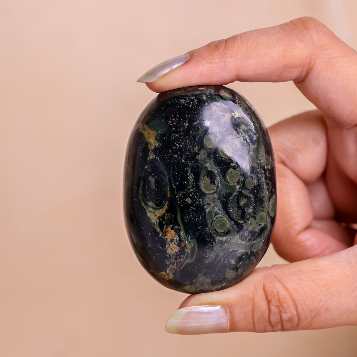 Khambaba Jasper Palm Stone (6) khambaba jasper palm stone