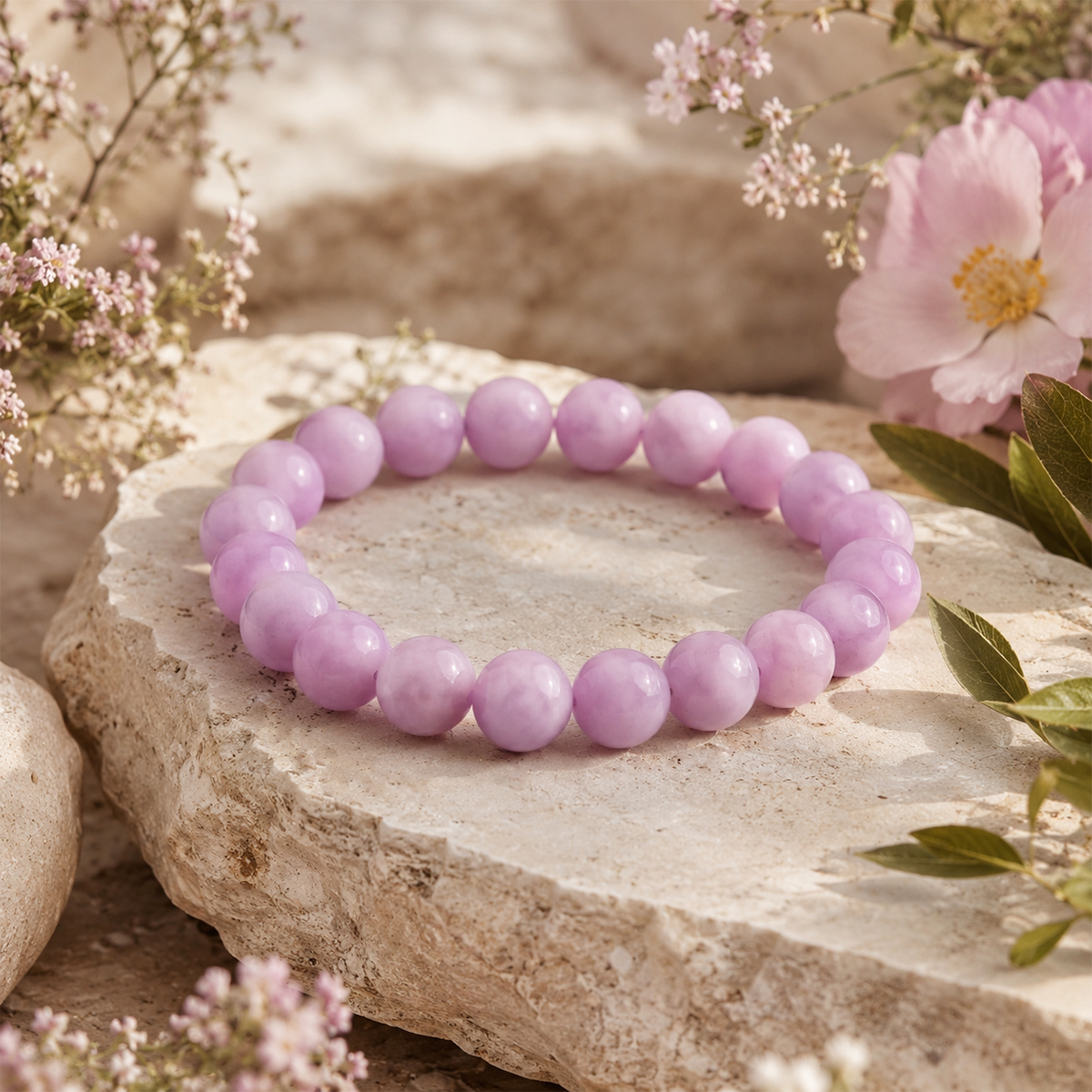 Kunzite Bracelet-Shubhanjali Store (1) kunzite bracelet