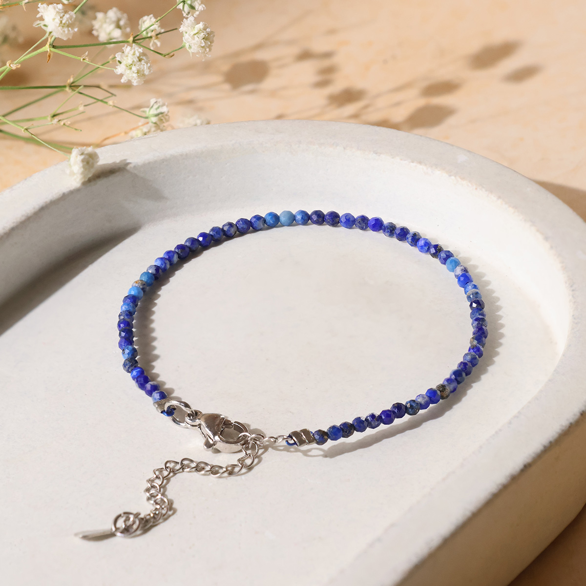 Lapis Faceted Chain Bracelet 2 MM-Shubhanjali Store (3) lapis faceted chain bracelet 2 mm