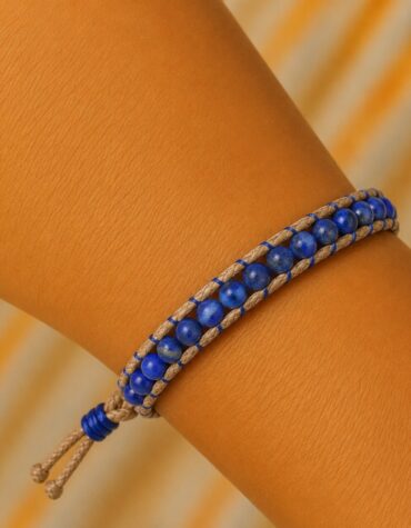 lapis wrap bracelet 4mm