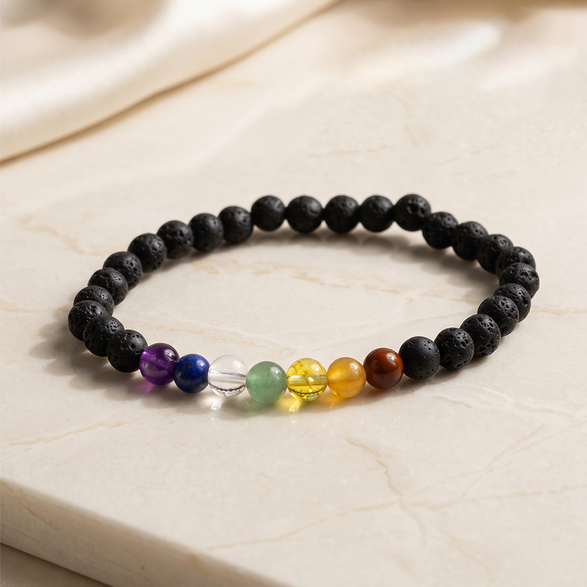 Lava 7 Chakra Bracelet - Shubhanjali Store (2) lava 7 chakra bracelet