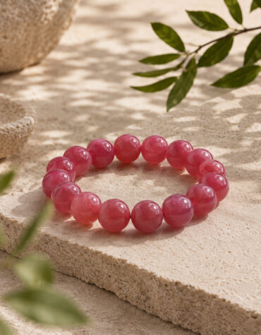 madagascar star rose quartz bracelet