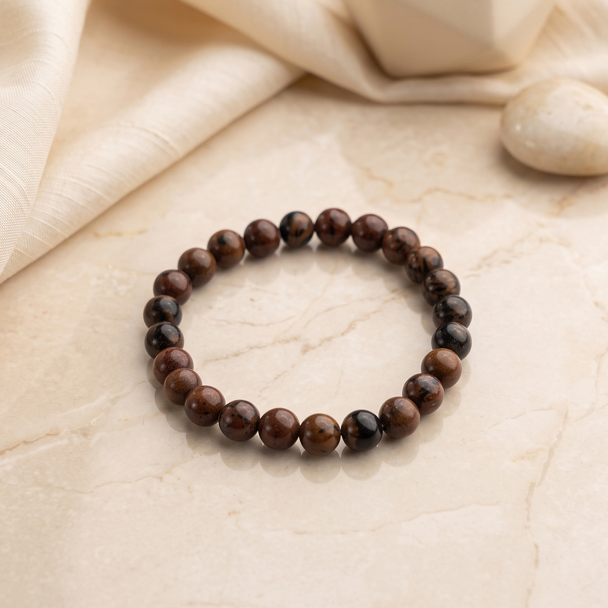 Mahogany Obsidian Bracelet 8 mm-Shubhanjali Store (2) mahogany obsidian bracelet 8 mm