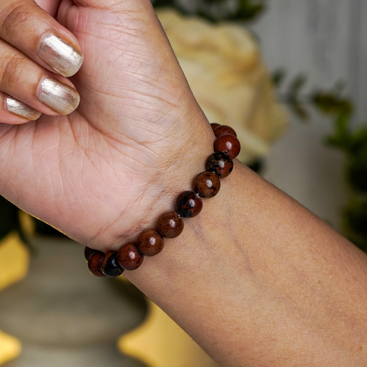 Mahogany Obsidian Bracelet 8 mm-Shubhanjali Store (3) mahogany obsidian bracelet 8 mm