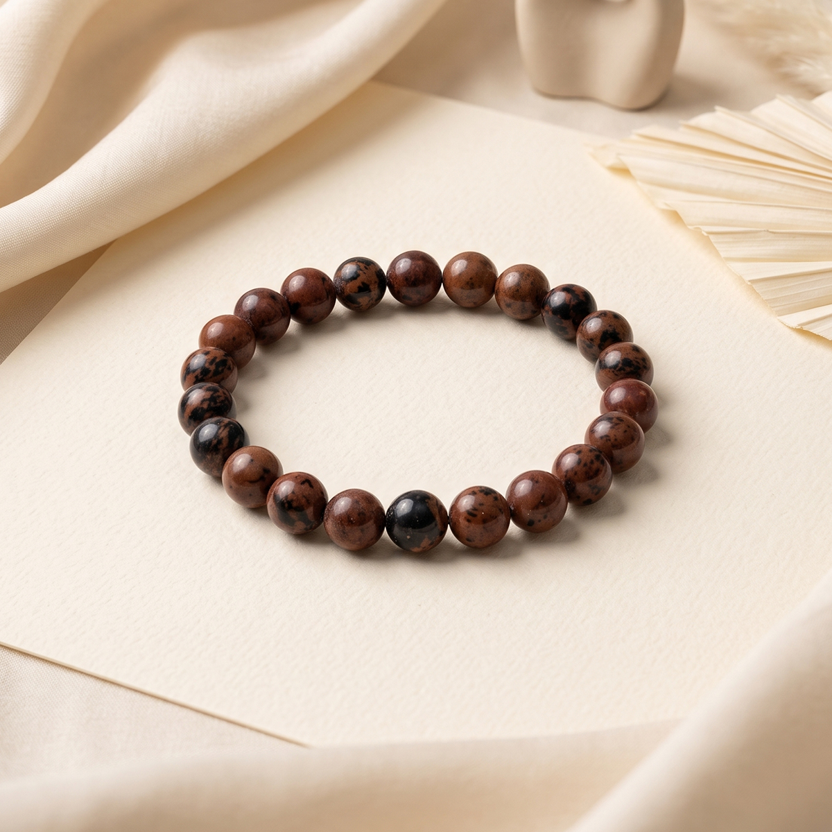 Mahogany Obsidian Bracelet 8 mm-Shubhanjali Store (5) mahogany obsidian bracelet 8 mm