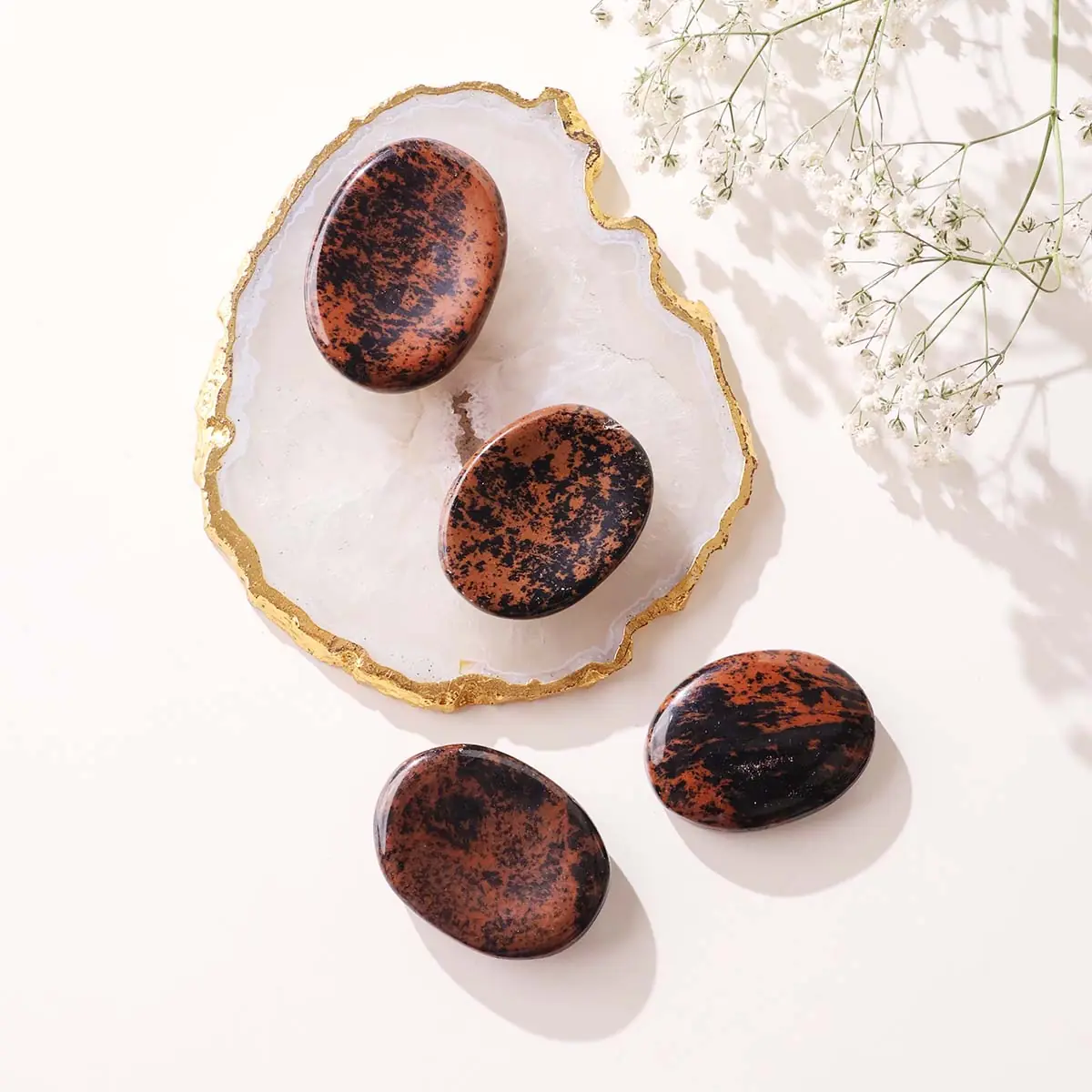 Mahogony Obsidian Worry Stone-Shubhanjali Store (3) mahogony obsidian worry stone