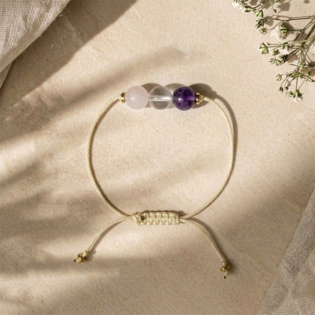 Mental Peace 3 Beads Thread Bracelet - Shubhanjali Store (4) mental peace 3 beads thread bracelet