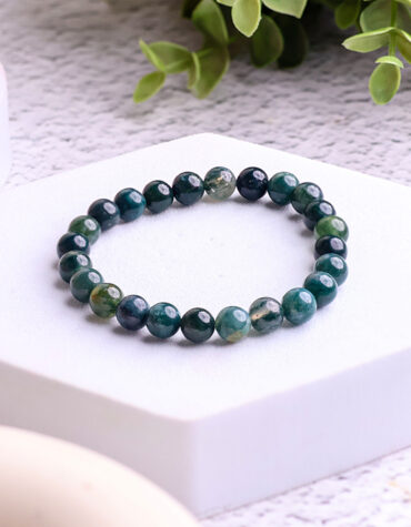 moss agate bracelet 6 mm