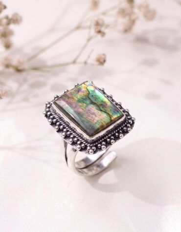 mother of pearl square ring