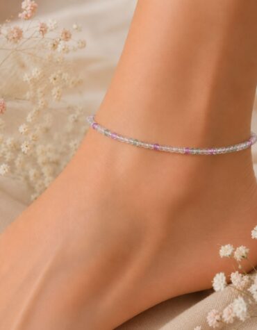 multi fluorite anklet 2 mm