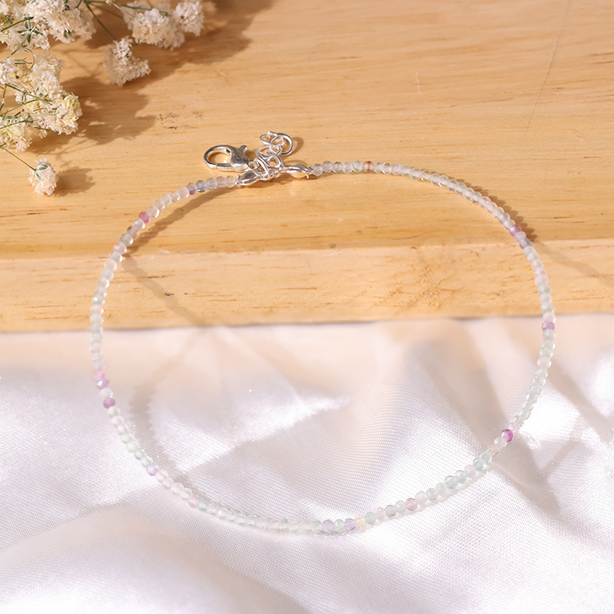 Multi Fluorite Anklet 2 mm-SHubhanjali Store (3) multi fluorite anklet 2 mm