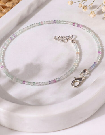 multi fluorite anklet 2 mm