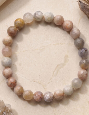 multi moonstone faceted bracelet 8mm
