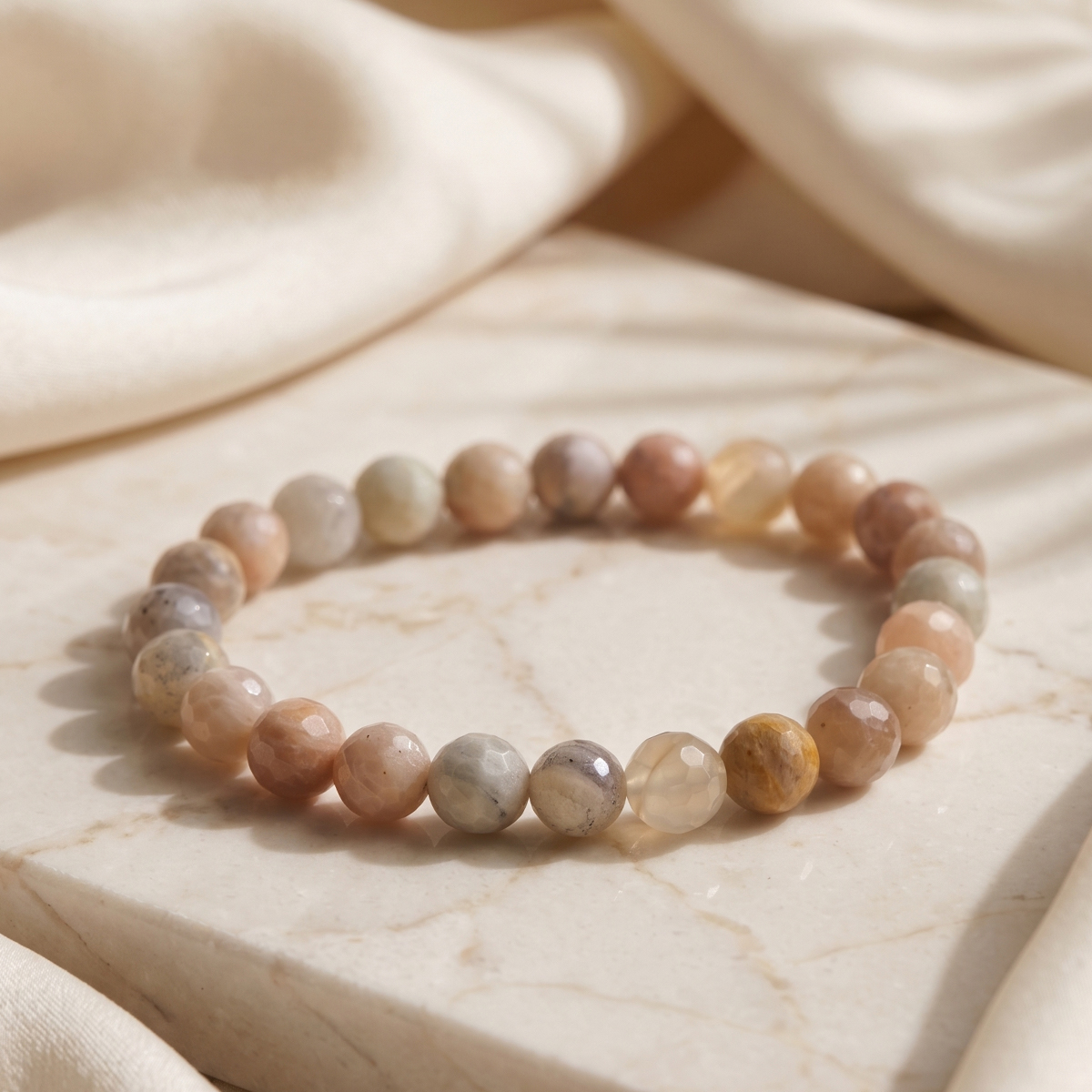 Multi Moonstone Faceted Bracelet 8mm-Shubhanjali Store (5) multi moonstone faceted bracelet 8mm