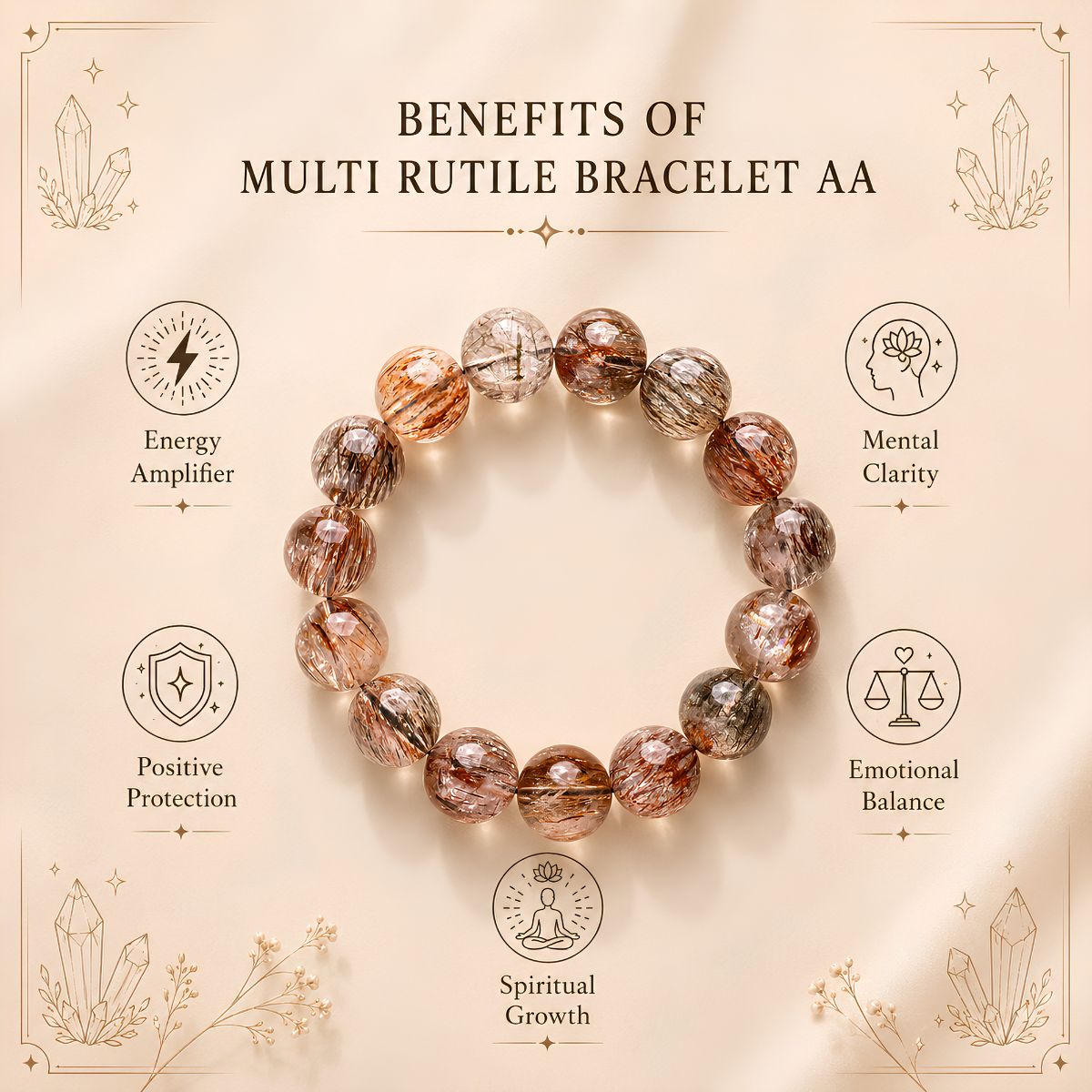 Multi Rutile Bracelet AA multi rutile bracelet aa