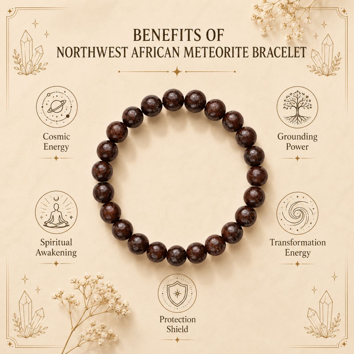 Northwest African Meteorite Bracelet northwest african meteorite bracelet