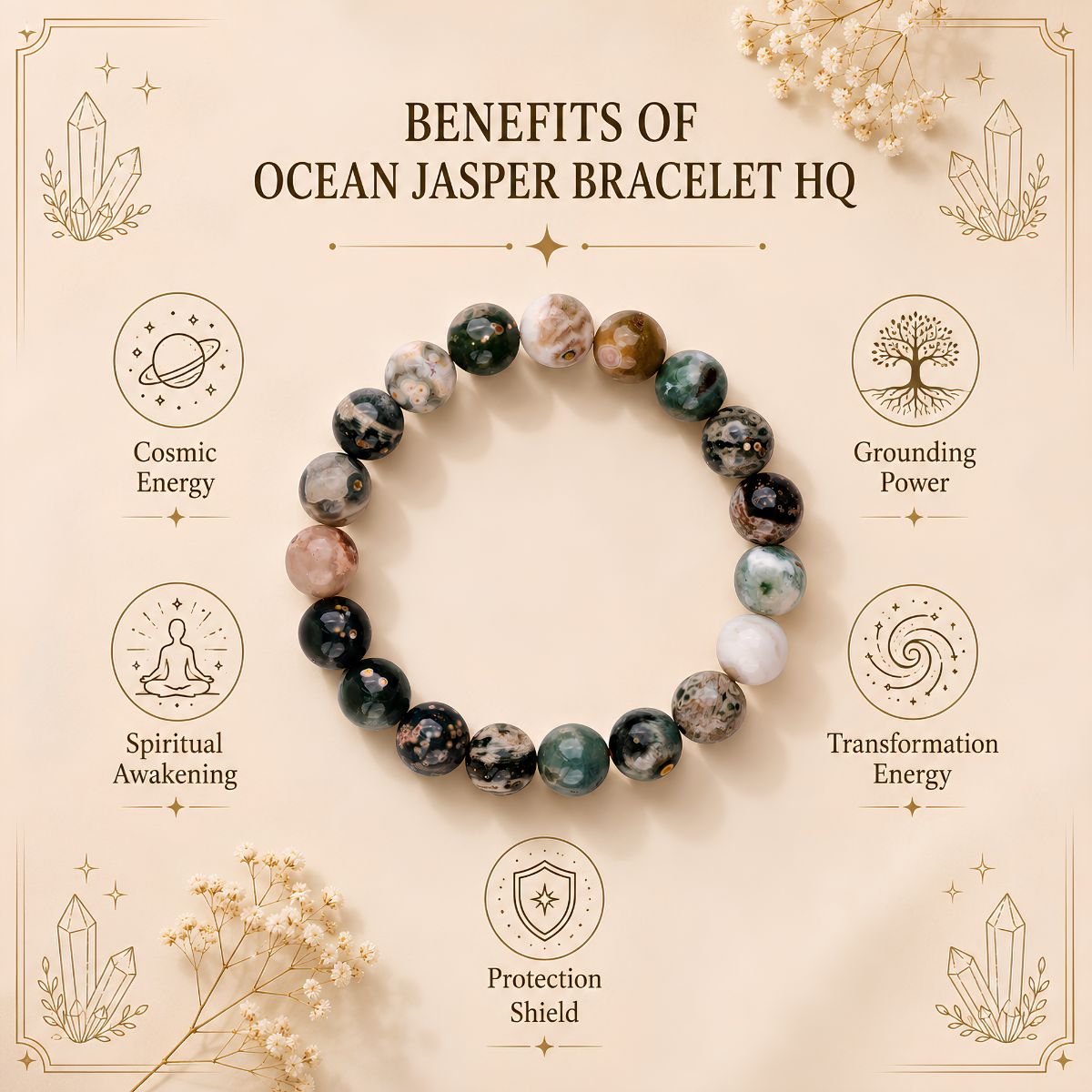 Ocean Jasper Bracelet HQ-Shubhanjali Store ocean jasper bracelet hq
