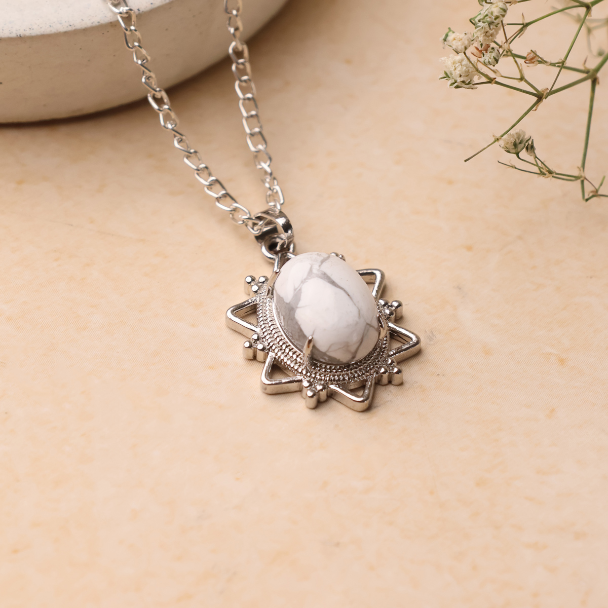Oval Star Design Pendant-Shubhanjali Store (12) oval star design pendant