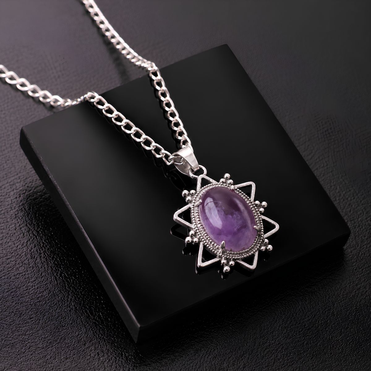 Oval Star Design Pendant-Shubhanjali Store (3) oval star design pendant