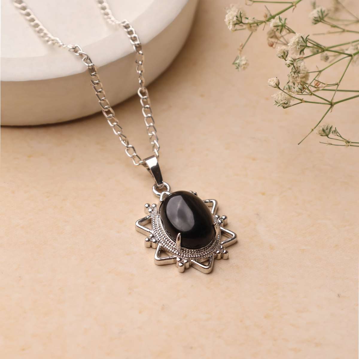 Oval Star Design Pendant-Shubhanjali Store (8) oval star design pendant